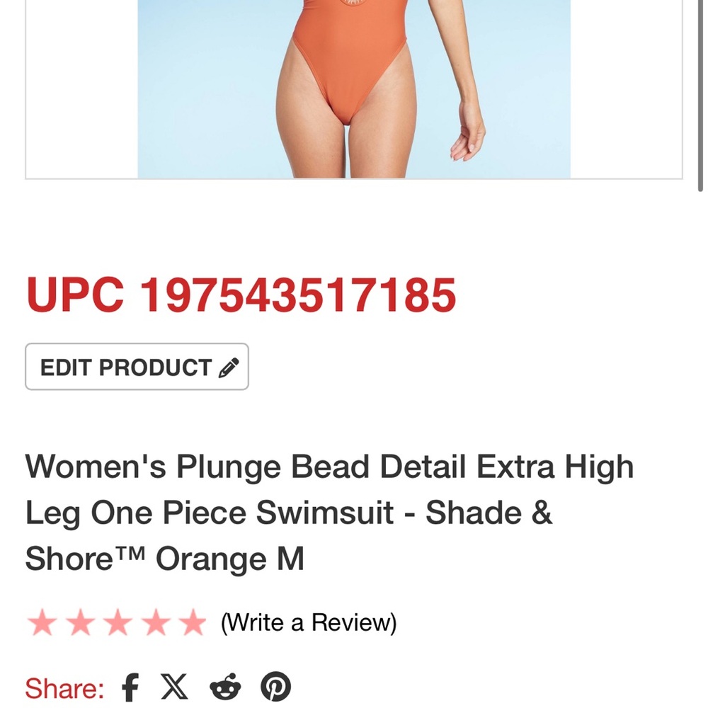 NWT shade and shore swimming suit - Picture 2 of 6